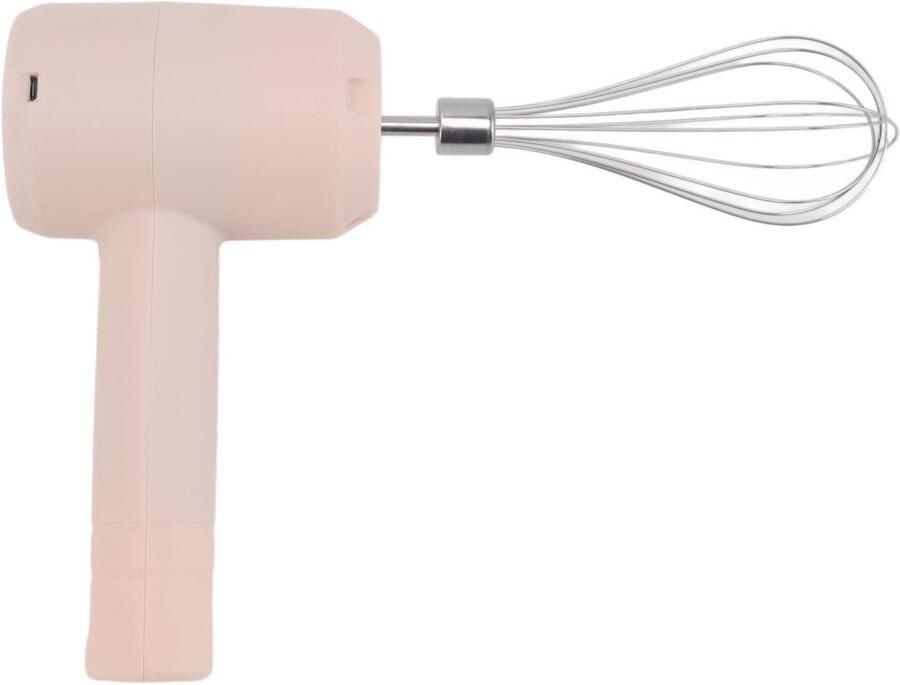 Draadloze Handmixer Keukenmixer Elektrisch Bakken en Mixen USB Oplaadbaar 20W Krachtig Lichtroze