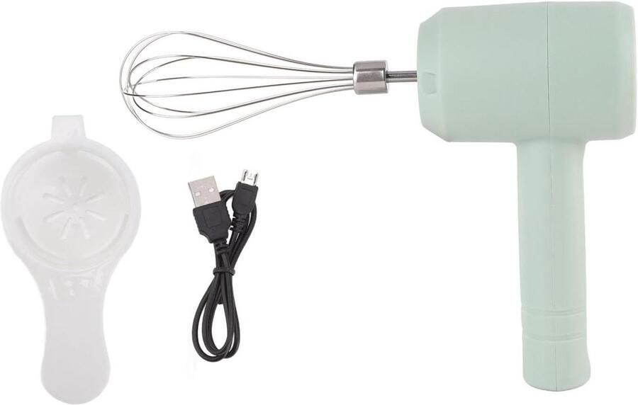 Draadloze Handmixer Keukenmixer Garde Bakken Desserts Maken USB Oplaadbaar 20 Watt Groen