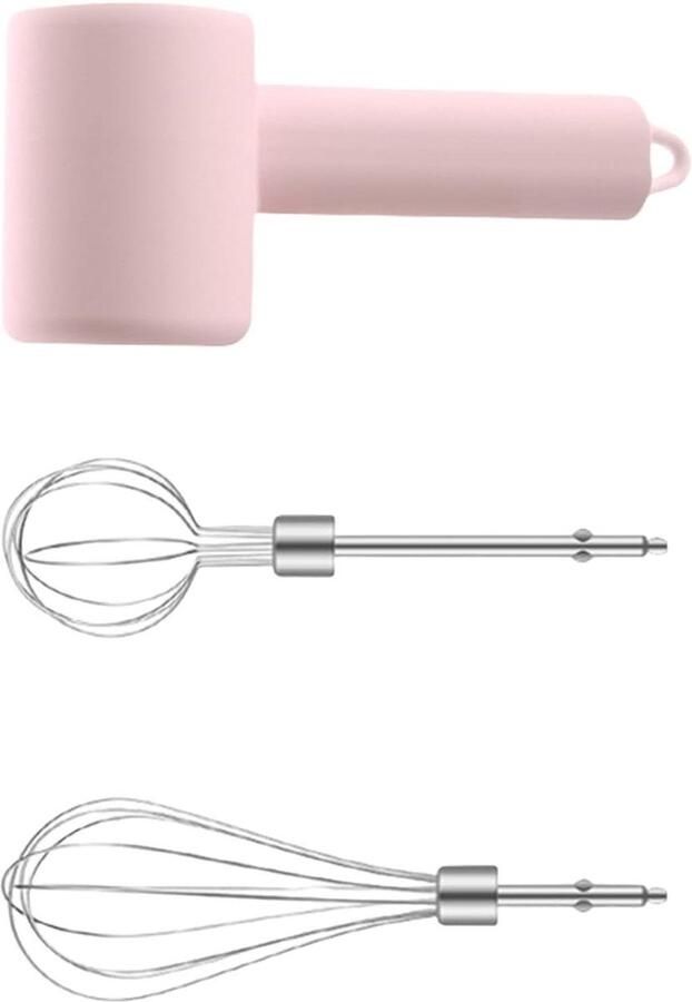 Draadloze Handmixer Keukenmixer Garde Bakken en Mixen 3 Snelheden 50+ Min Gebruik Wit