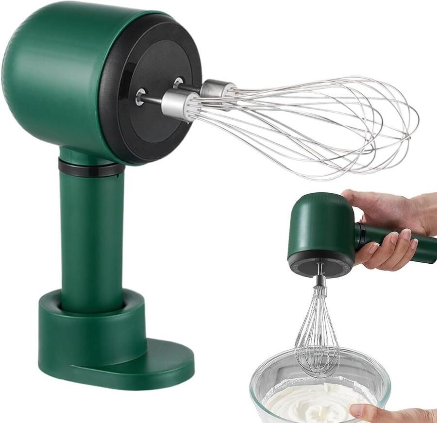 Elektrische Handmixer Draadloze Keukenmixer Moeiteloos Bakken Dubbelkop Mengen 95 x 10 x 95 cm Wit