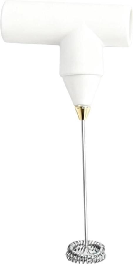 Draadloze Handmixer Melkschuimer Keukenmixer Bakken en Dranken Maken Roestvrij Staal 23 cm Wit