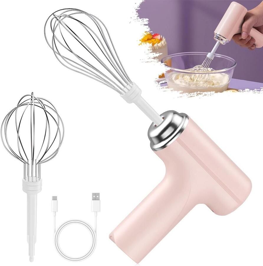 Draadloze Handmixer met 2 Gardes en 3 Snelheidsstanden