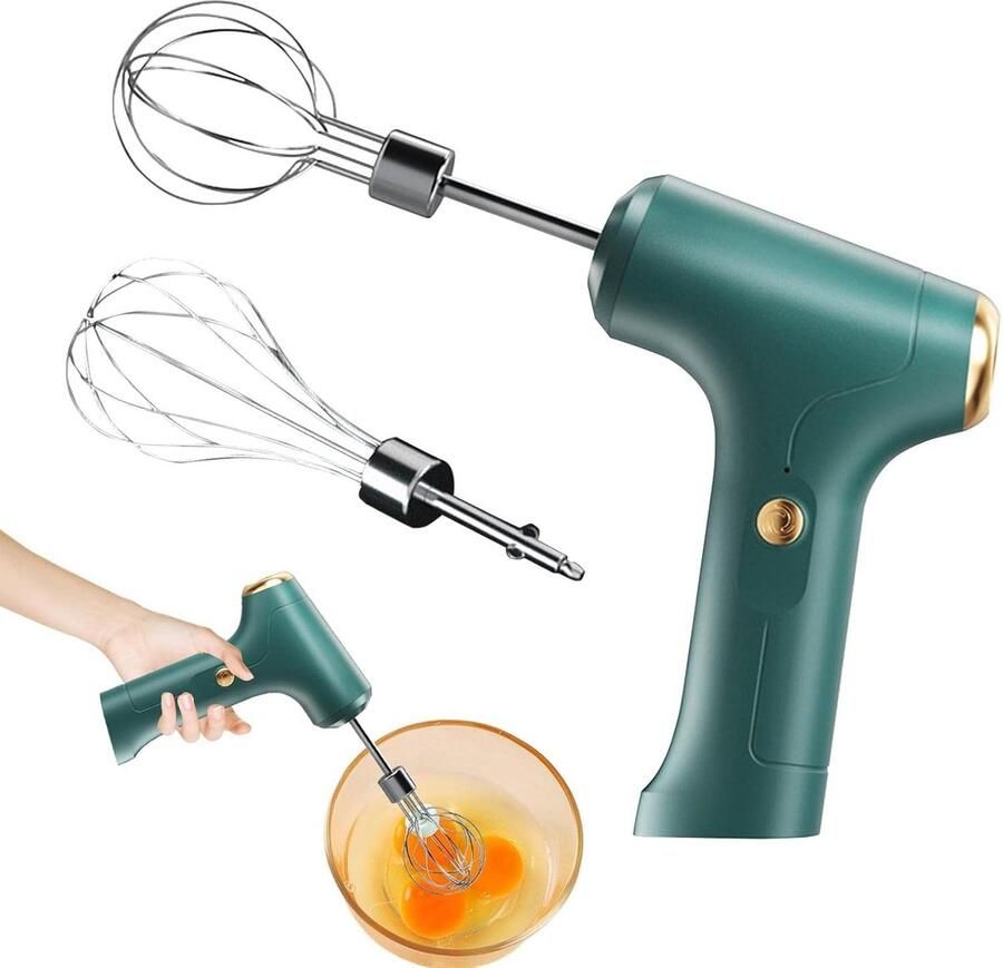 Draadloze Handmixer Oplaadbare Garde Keukenwerkzaamheden 3 Snelheden Instelbaar 24.6 cm Multi