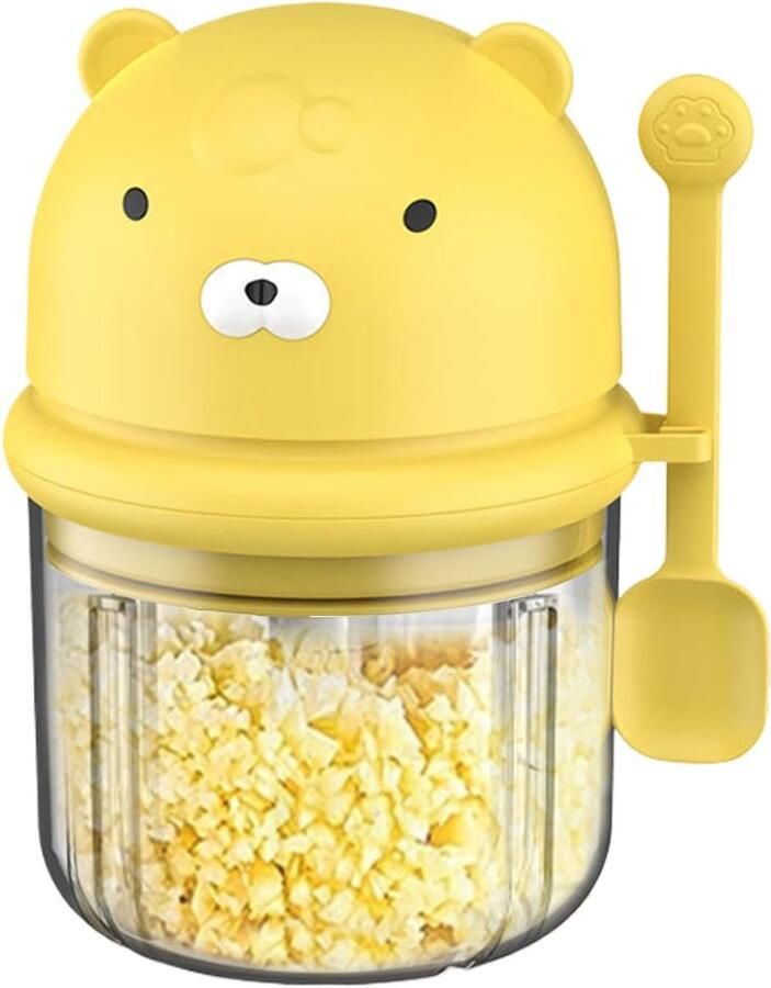 Draadloze Keuken Chopper Mini Hakmolen Voedselbereiding Versnellen Vaatwasmachinebestendige Onderdelen 350 ml Geel