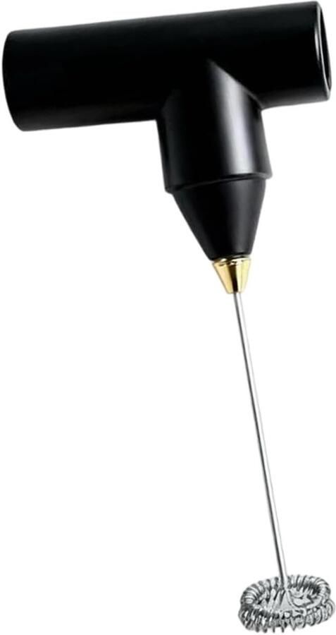 Draadloze Keukenmixer Elektrische Handmixer Koffiecreme Maken Roestvrijstalen Kloppers 23 x 6 cm Zwart