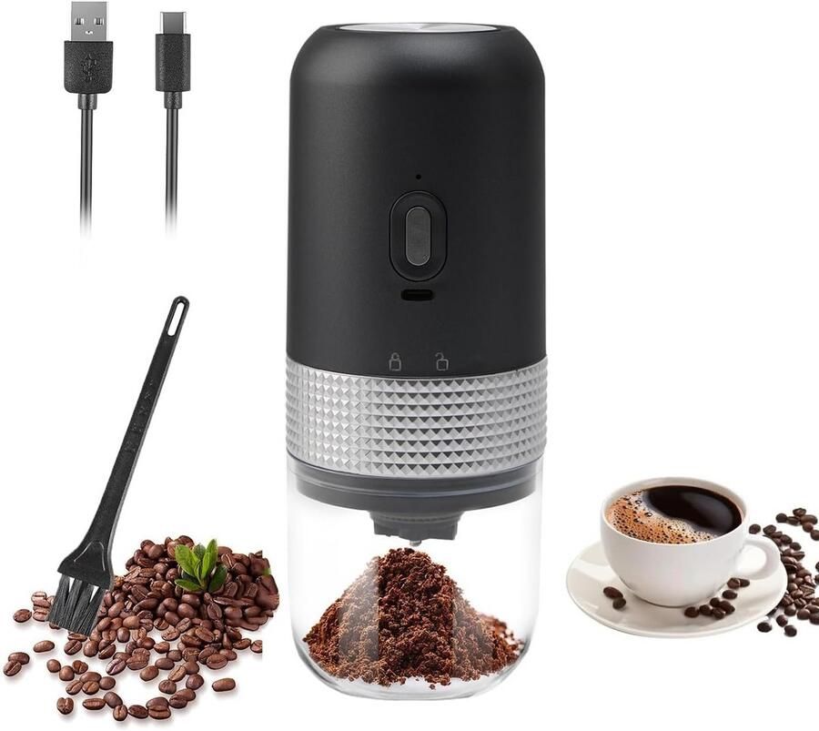 Draadloze Koffiemolen met Keramisch Maalwerk voor Espresso French Press en Pour Over