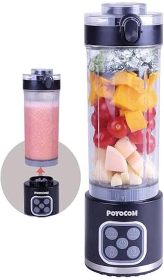 Draadloze Mini Blender 25 oz Draagbare Blender voor Smoothies en Bevroren Dranken USB-C Oplaadbaar Lekvrij