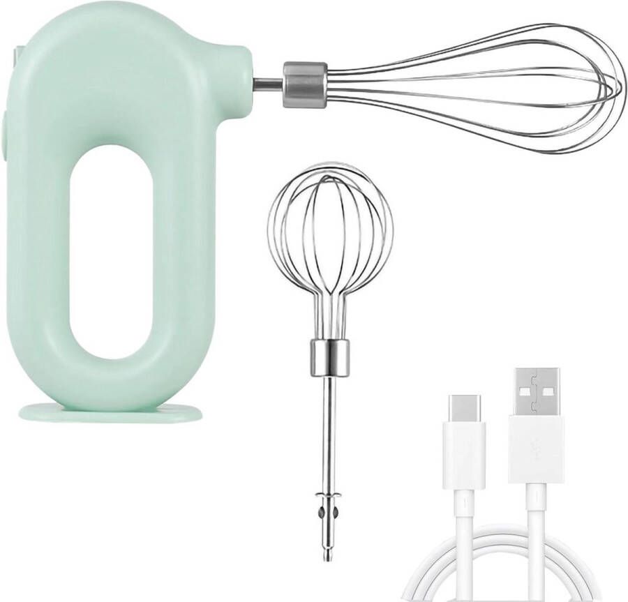 Handmixer Mini Elektrisch Huishoudelijk USB Oplaadbaar Met 4 Snelheidsmodi(Groente)