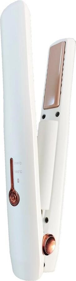 Draadloze Mini Stijltang Batterij Stijltang USB Haar Styling Onderweg Keramische Platen Snel Opwarmen 3000mAh Batterij Zwart