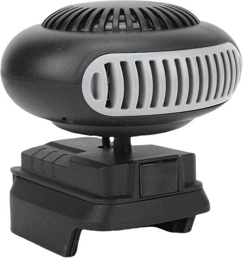 Draadloze Ruimteverwarmer Ventilator Verwarming Snel Opwarmen Batterijaangedreven Ventilator 14x14x14 cm Zwart