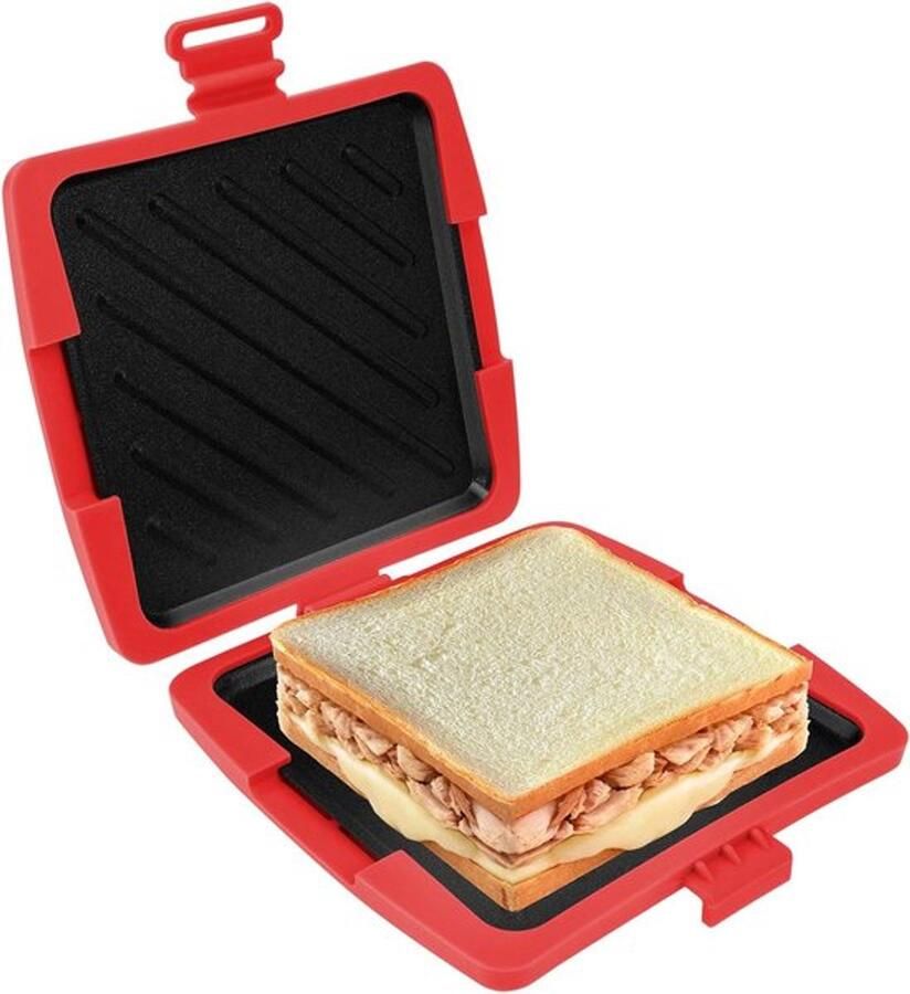 Draadloze Siliconen Sandwichmaker voor Magnetron en Ovens – Antiaanbak Broodrooster