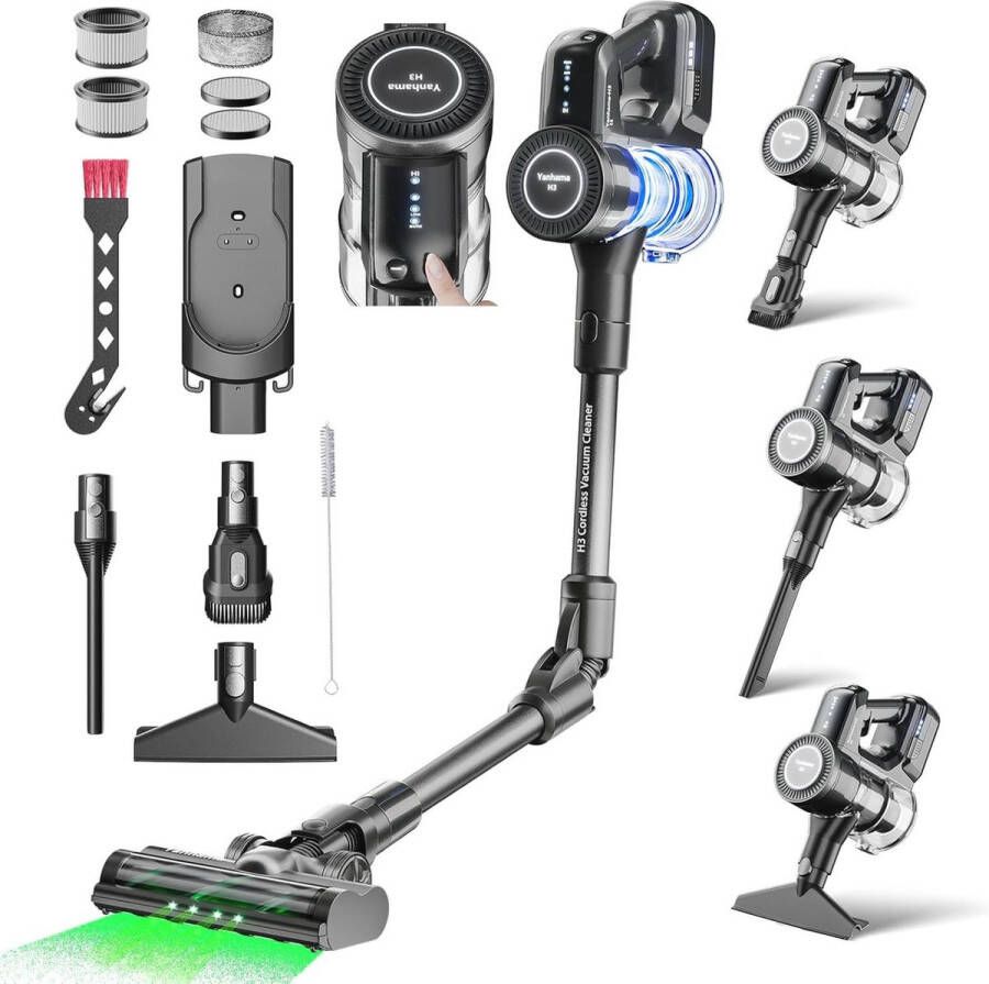 AFZUIGKAP 60 CM MET LEDVERLICHTING EN 3 VERMOGENSNIVEAUS ONDERBOUWKAP 135 M3 67 W UITLAAT- RECIRCULATIEFUNCTIE (ZILVER)