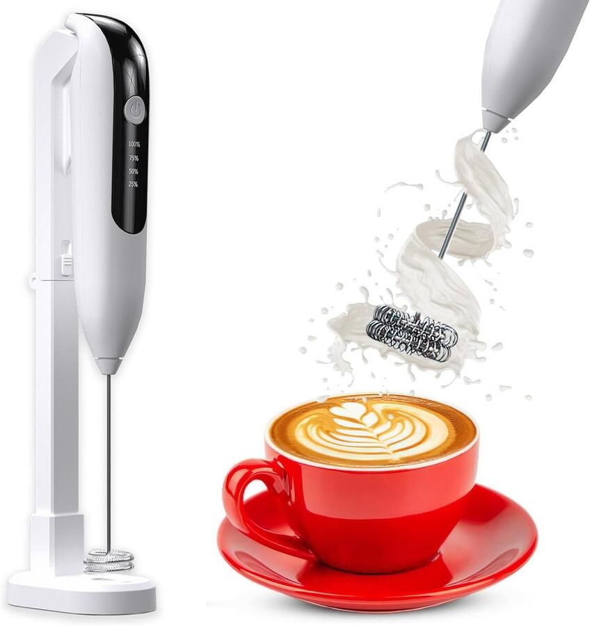 Draadloze USB Oplaadbare Melkopschuimer voor Koffie en Warme Dranken