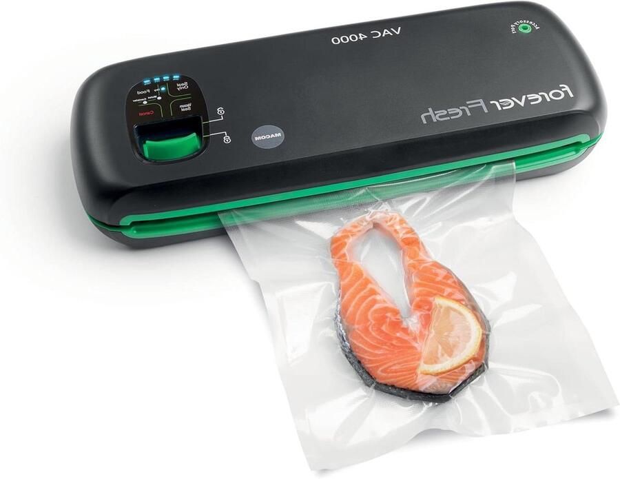 Draadloze Vacumeermachine Vacuümsealer Keuken Voedsel Vers Houden Oplaadbaar Compact Model 28 cm Afdicht Zwart Groen