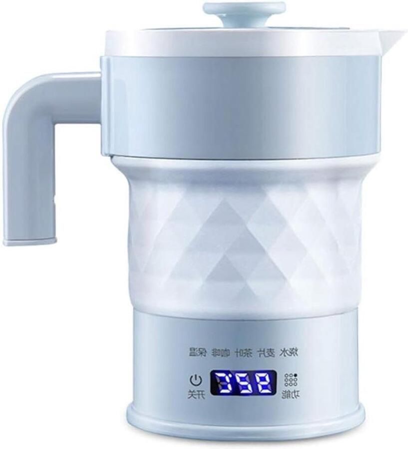 Draadloze Waterkoker Opvouwbaar Model Reizen en Kamperen Dubbele Spanning 600 ml Capaciteit Wit