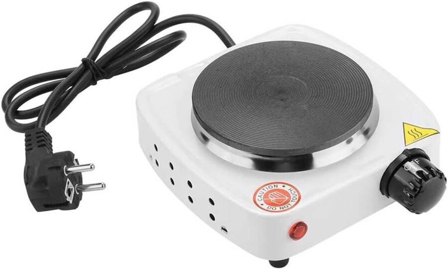 Draagbaar elektrisch fornuis 500 W ideaal voor camping en onderweg