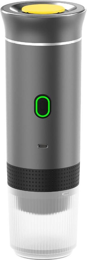 Draagbaar koffiezetapparaat 3-in-1 elektrisch koffiezetapparaat Mini koffiemachine geschikt voor koffiecapsules en gemalen koffie ondersteunt koud zetten en verwarmen koffieliefhebbers zilvergrijs