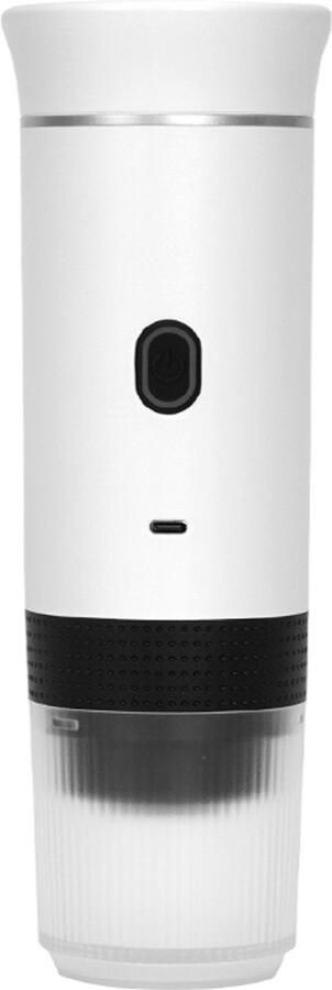 Draagbaar koffiezetapparaat 3-in-1 elektrisch koffiezetapparaat Mini koffiemachine geschikt voor koffiecapsules en gemalen koffie ondersteunt koud zetten en verwarmen koffieliefhebbers Wit 1stuk