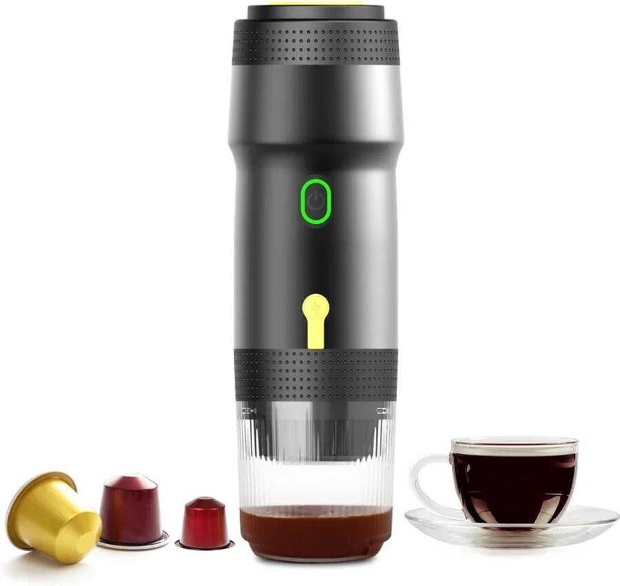 Draagbaar koffiezetapparaat capsule poeder reizen 72w ABS PA GF 120ml zwart