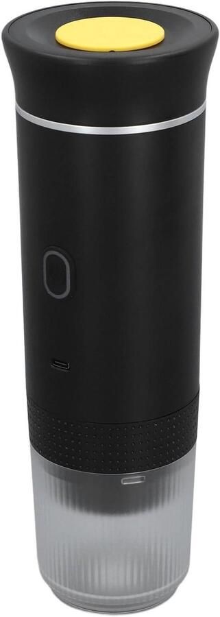 Draagbaar Koffiezetapparaat Espressomachine Camping Koffie Zetten Draadloze Verwarming 150ml Watertank Zwart