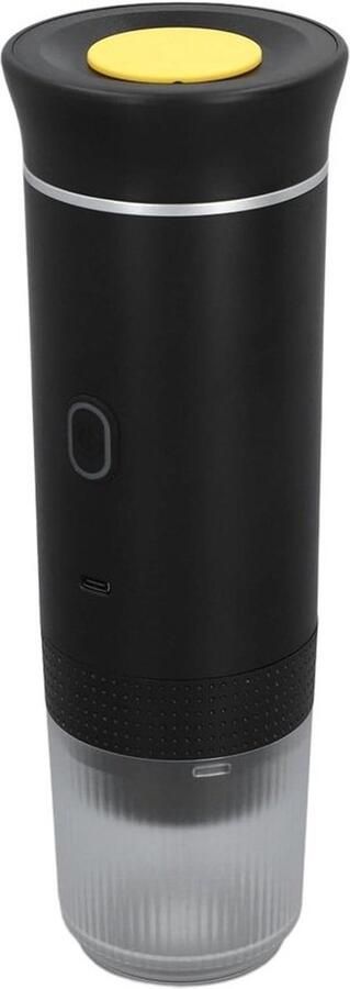 Draagbaar koffiezetapparaat Espressomachine voor camping Koffiezetten Draadloze verwarming Watertank van 150ml Zwart