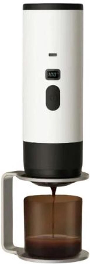 Draagbaar Koffiezetapparaat Geschikt Voor Poeder Capsules en Dolce Gusto Koffie Draadloos Onderweg- Wit