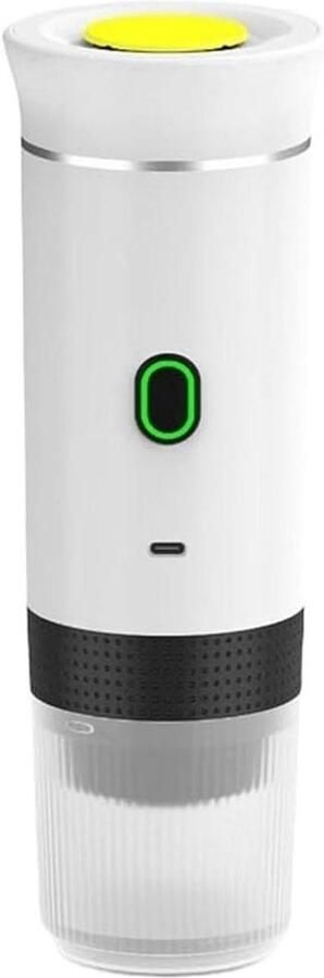 Draagbaar Koffiezetapparaat Koffiemachine Mini Koffie Zetten Onderweg Warmtepomp Druksysteem 100 Millilitres Wit