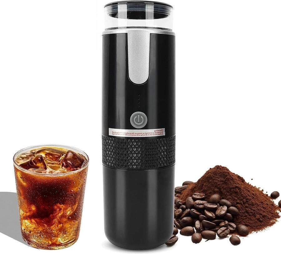 Draagbaar Koffiezetapparaat Persoonlijk Zetapparaat Koffie Maken Onderweg Veelzijdig 2-in-1 Ontwerp 70 Milliliter Zwart