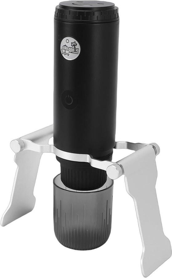 Draagbaar Koffiezetapparaat Reis Espresso Machine Koffie Zetten Onderweg 19 Bar Hogedruk 75x75x248mm Zwart
