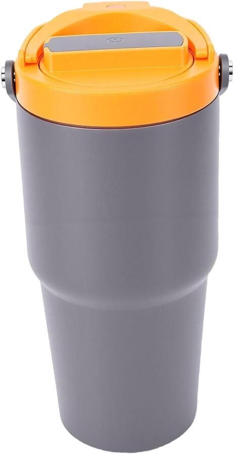Draagbaar Koffiezetapparaat Reis Koffiebeker Koffie Maken Onderweg Geïntegreerde Mok 600 ml Zwart