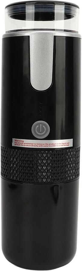Draagbaar Koffiezetapparaat Reis Koffiemaker Koffie Maken Onderweg 2-in-1 Ontwerp 160 ml Zwart