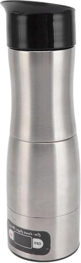 Draagbaar koffiezetapparaat Reiskoffiemachine voor in de auto Koffie zetten onderweg Compact ontwerp van roestvrij staal 150 ml Zwart