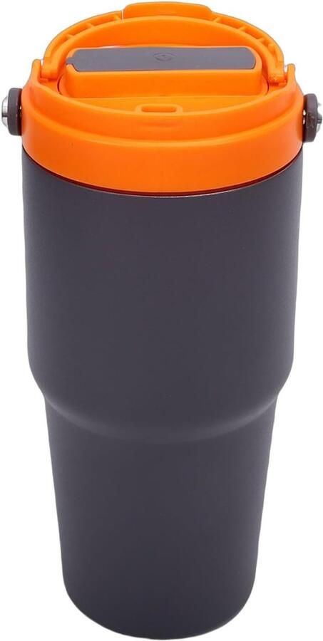 Draagbaar Koffiezetapparaat Reiskoffiezetter Koffiemaker Onderweg Koffie Zetten Elektrische Extractie 600 ml Grijs Oranje