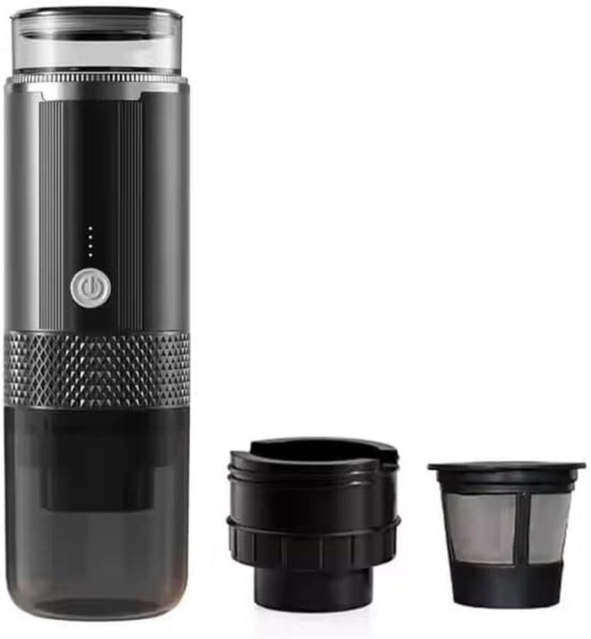 Draagbaar snoerloos koffiezetapparaat – Koffiebeker voor buiten – Espressomachine – Capsulekoffiezetapparaat – Compact ontwerp (170 ml) – Ideaal voor op reis op de camping en in de auto