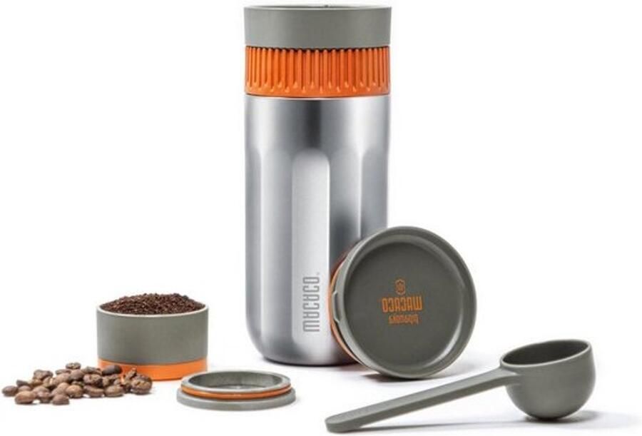 Draagbaar vacuümkoffiezetapparaat met druk alles-in-één Reismok met isolatie Handmatige koffiemachine voor op de fiets Zet snel koffie Thermobeker van roestvrij staal 10 fl oz