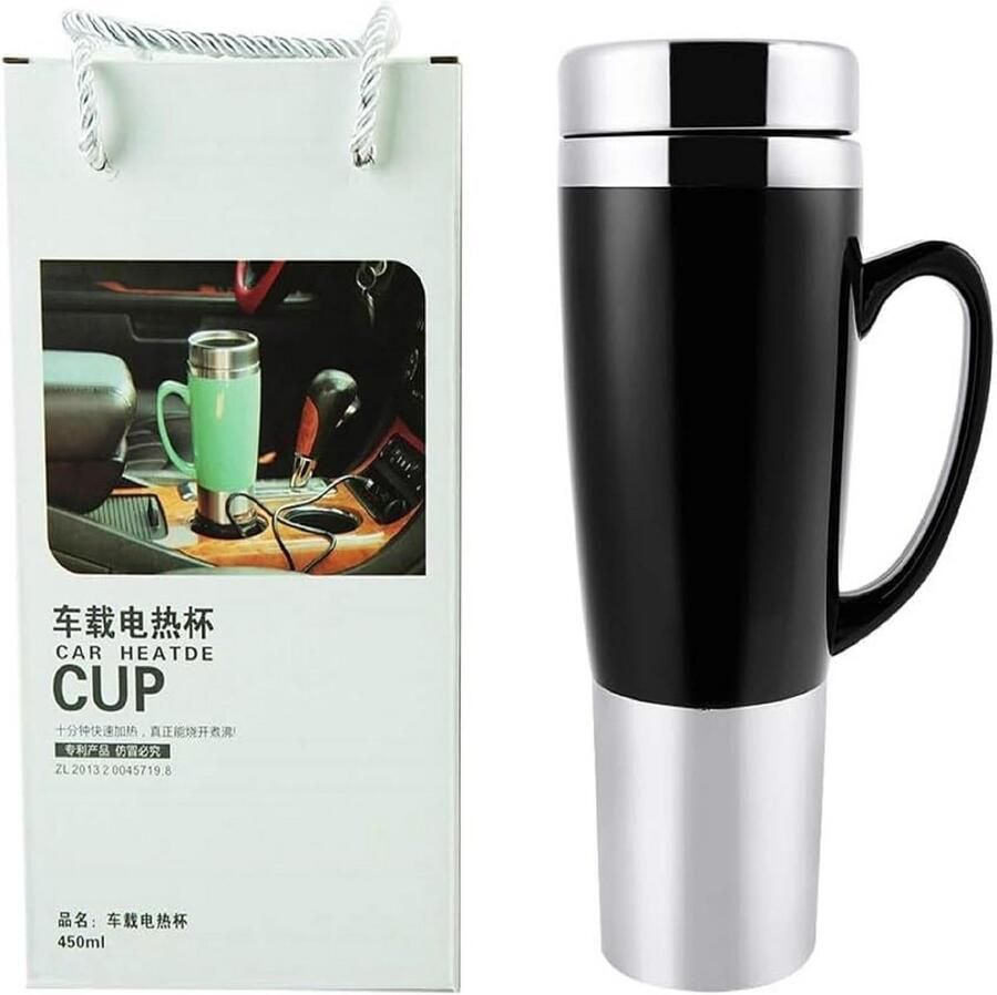 Draagbare 12V Auto Waterkoker 450ML voor op Reis en Onderweg