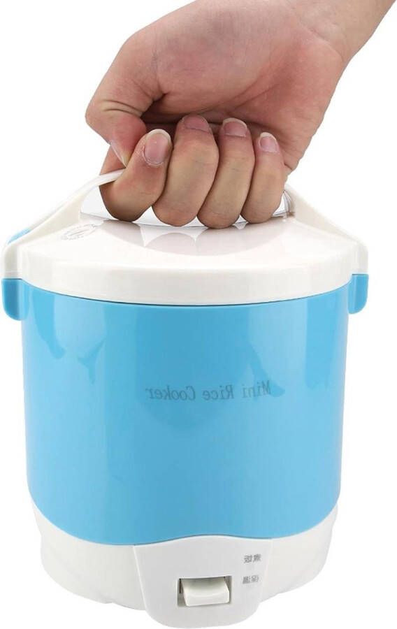 Draagbare 24V Autorijstkoker 1.6L Elektrische Rijstkoker en Stoomboot voor Auto's Reisstomer voor Camper Vrachtwagen Kampeertrip Blauw