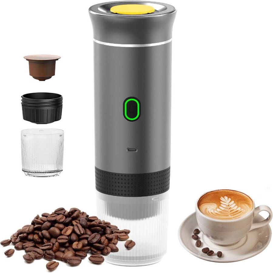 Draagbare 3-in-1 Espressomachine voor Koffiezetapparaat Oplaadbaar en Compact