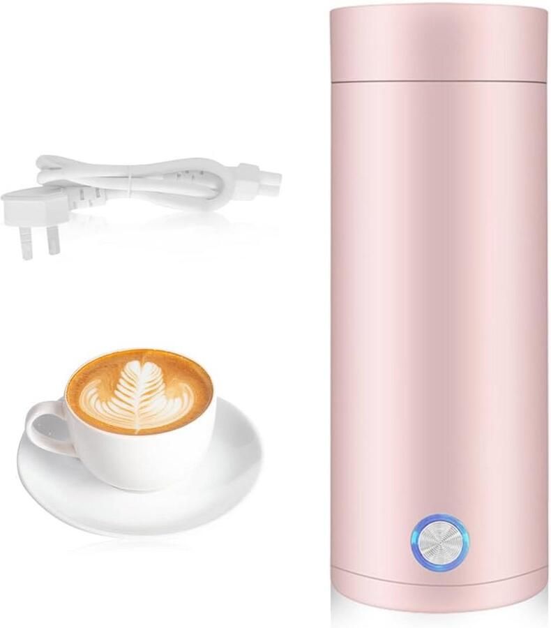 Riisoyu Mini Elektrische Waterkoker 3-in-1 Draagbare Kettle voor Thee Koffie en Melk 400ml