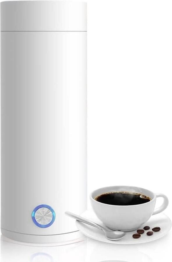 Draagbare 3-in-1 reiswaterkoker Elektrische waterkoker Geschikt voor het zetten van thee koffie en babyvoeding; automatische uitschakeling; gemaakt van voedselveilig materiaal (wit)