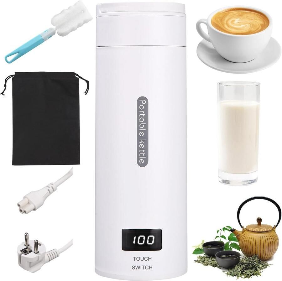 Draagbare 3-in-1 waterkoker met temperatuurinstelling en automatische uitschakeling