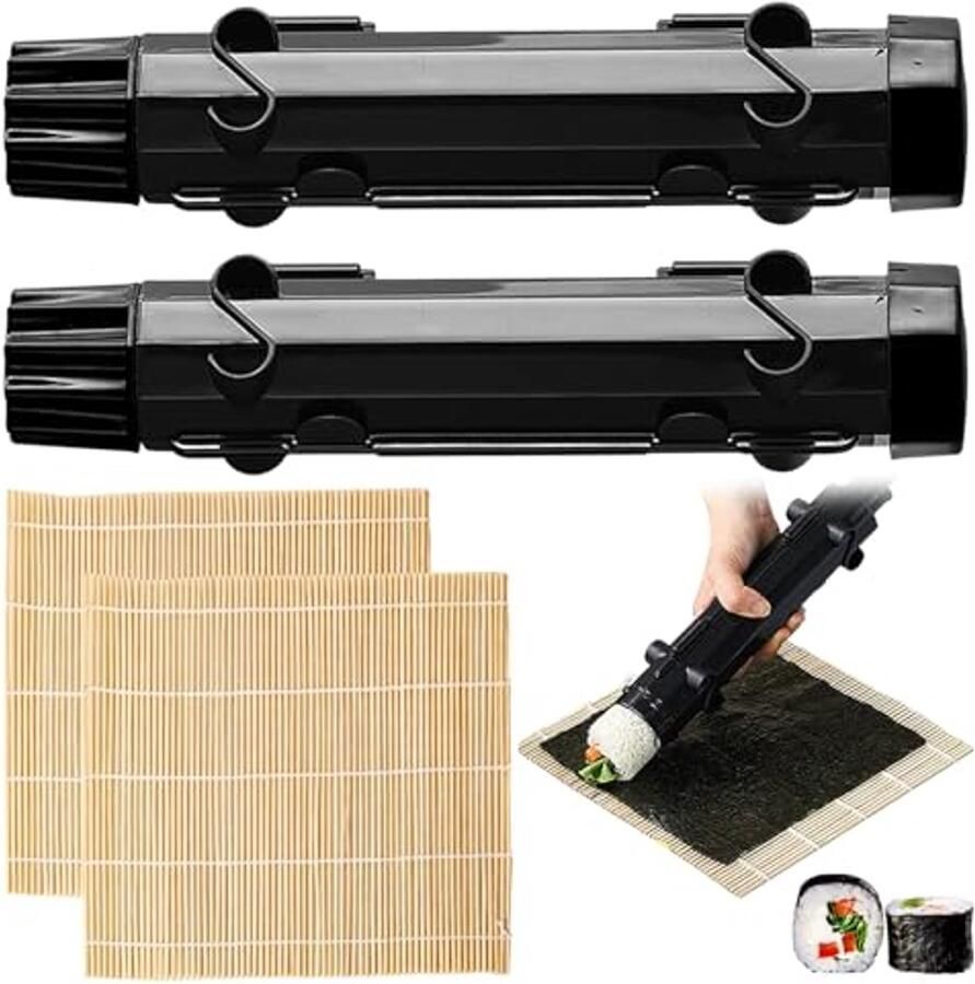 Draagbare 4-delige sushi-set voor zelf maken ideaal voor feestjes en picknicks