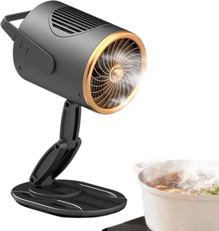 Draagbare afzuigkap Desktop afzuigventilator met 3 snelheden Hoge zuigkracht Opvouwbaar Wasbaar geurfilter Voor BBQ en hotpot