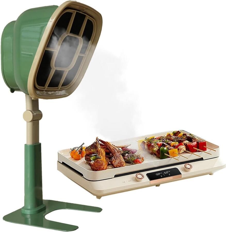 Draagbare Afzuigkap Keuken Ventilator Geuren Vangen Hoogte Verstelbaar 382 cm Groen