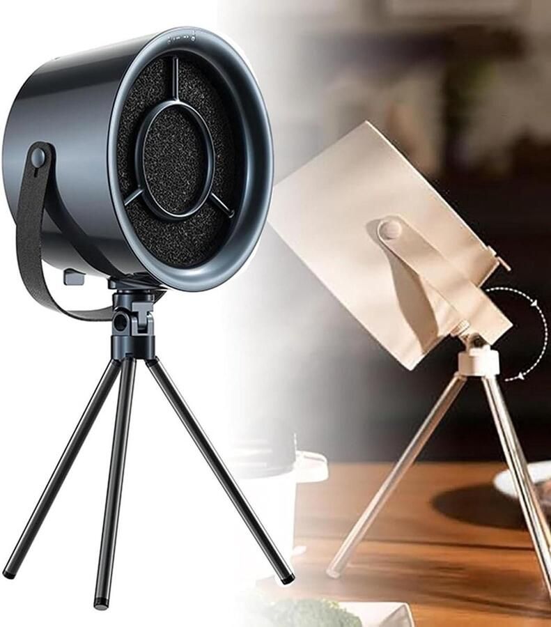 Draagbare Afzuigkap Mini Keukenventilator Koken Zonder Damp Verstelbare Hoek 16.5 x 7.1 x 4.3 inch Zwart