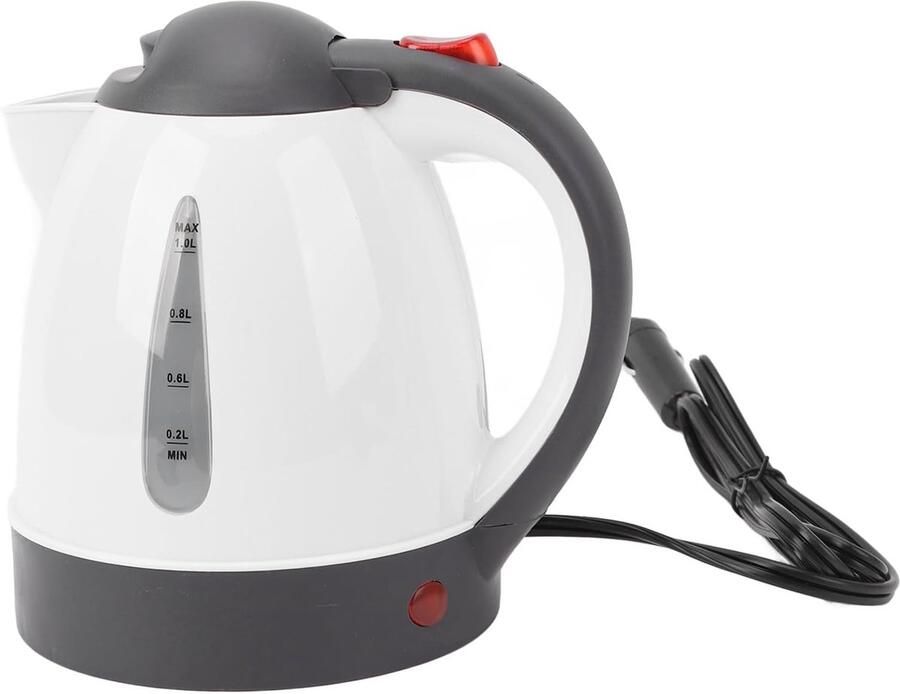 Draagbare Auto Ketel Reis Waterkoker Warme Dranken Onderweg Lekkende Tuit Ontwerp 1000 Ml Capaciteit Wit