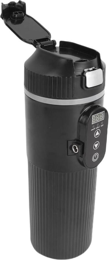 Auto Waterkoker Reis Waterkoker Warme Dranken Onderweg Instelbare Temperatuur 500 ml Zwart