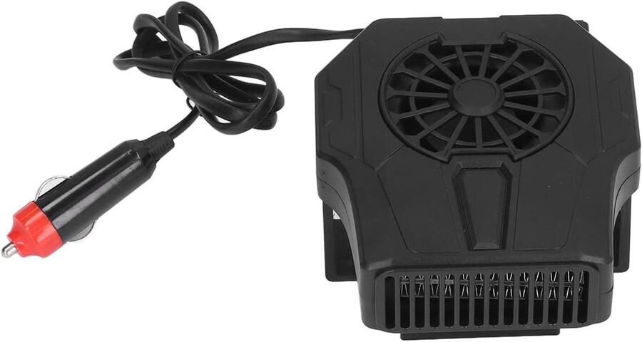 Draagbare Autoverwarmer Auto Ventilator Snel Opwarmen 360 Graden Rotatie 14 x 12 x 10 cm Zwart