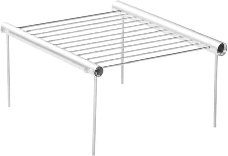 Draagbare Barbecue Grill Mini BBQ Opvouwbaar Buiten Koken Gelijkmatige Warmte 300 Gram Zilver
