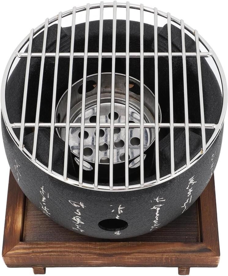 Draagbare Barbecue Grill Mini BBQ Tafelgrill Buiten Koken Japans Design Compact Forma Zilver